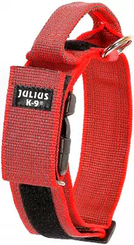 Ошейник для собак Julius-K9 Color &amp; Gray с закрытой ручкой красно-серый 40 мм 38 – 53 см (1 шт)