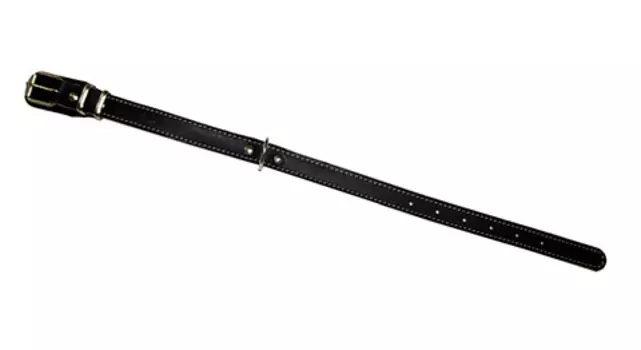 Ошейник для собак кожаный черный 32 - 44 см x 20 мм Аркон (1 шт)