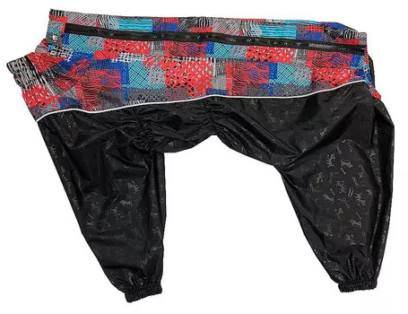 Osso Fashion дождевик для собак средних пород черный со вставками для девочек (40-2)