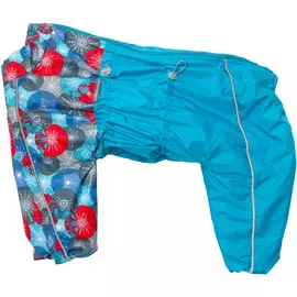 Osso Fashion комбинезон зимний для собак средних и крупных пород голубой/красный для девочек (45-1)