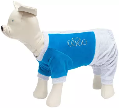 Osso Fashion костюм спортивный для собак велюр бирюза (25)