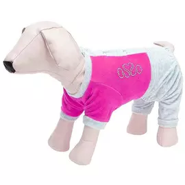 Osso Fashion костюм спортивный для собак велюр розовый для девочек (28)