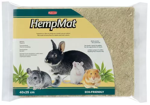 Padovan Hemp Mat коврик для грызунов и кроликов пенька малый 40 х 25 см (1 шт)