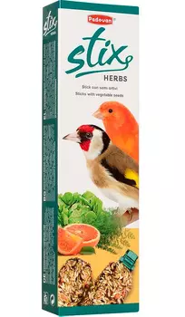 Padovan Stix Herbs Canarini палочки лакомство для канареек с травами 2 х 40 гр (1 шт)