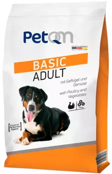 Petqm Basic Dog Adult With Poultry &amp; Vegetables для взрослых собак всех пород с курицей и овощами (10 кг)