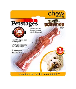 Petstages игрушка для собак Mesquite Dogwood с ароматом барбекю маленькая 16 см (1 шт)
