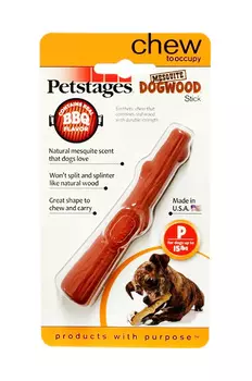 Petstages игрушка для собак Mesquite Dogwood с ароматом барбекю очень маленькая 13 см (1 шт)