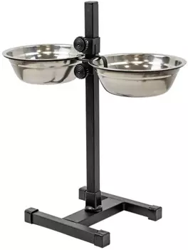 Подставка с мисками регулируемая металлическая Homepet 2 х 2,5 л (1 шт)