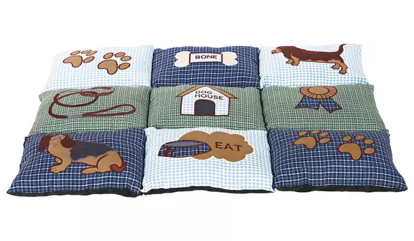 Подстилка для собак Trixie лоскутная полиэстер синяя/зеленая 80 х 55 см (1 шт)