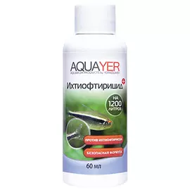 Препарат для рыб против разных форм ихтиофтириоза Aquayer Ихтиофтирицид 60 мл (1 шт)