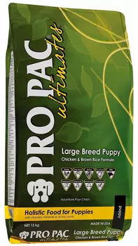 Pro Pac Ultimates Puppy Large Breed Chicken Meal &amp; Brown Rice для щенков крупных пород с курицей и рисом (12 + 12 кг)