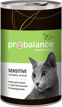 Probalance Cat Sensitive для взрослых кошек с чувствительным пищеварением с курицей (415 гр х 12 шт)