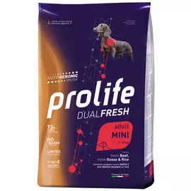 Prolife Dual Fresh Adult Mini Beef, Goose &amp; Rice для взрослых собак маленьких пород с говядиной, гусем и рисом (2 кг)