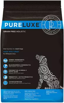 Pureluxe элитное питание беззерновой для взрослых собак всех пород с индейкой (10,89 кг)
