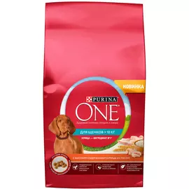 Purina One для щенков средних и крупных пород с курицей и рисом (0,7 кг)