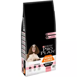 Purina Pro Plan Adult 7+ Optiderma Medium &amp; Large Sensitive Skin для пожилых собак средних и крупных пород с чувствительной кожей с лососем и рисом (3 кг)