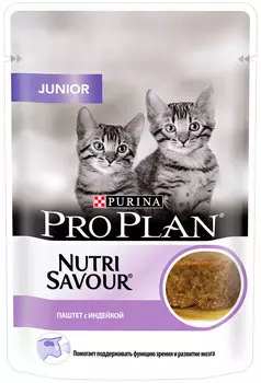 Purina Pro Plan Cat Junior Turkey для котят паштет с индейкой 85 гр (85 гр х 24 шт)