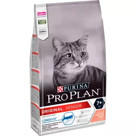 Purina Pro Plan Cat Senior 7+ для пожилых кошек старше 7 лет с лососем (1,5 + 1,5 кг)