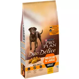Purina Pro Plan Duo Delice Medium &amp; Large Adult для взрослых собак средних и крупных пород с курицей и рисом (2,5 + 2,5 кг)