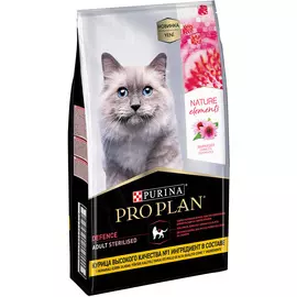 Purina Pro Plan Nature Elements Cat Sterilised для взрослых кастрированных котов и стерилизованных кошек с курицей (1,4 кг)