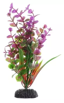 Растение для аквариума пластиковое Бакопа красная, Barbus, Plant 025 (10 см)