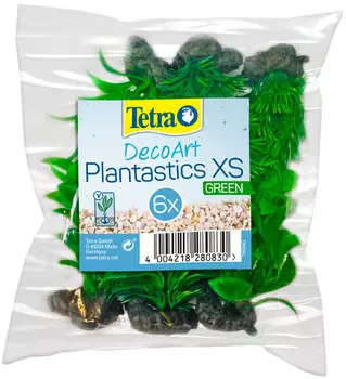 Растение для аквариума пластиковое мини зеленое Tetra DecoArt Plant Xs Green Refill 6 см уп. 6 шт (1 уп)