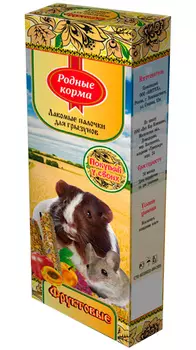 родные корма палочки зерновые для грызунов с фруктами уп. 2 шт (1 уп)