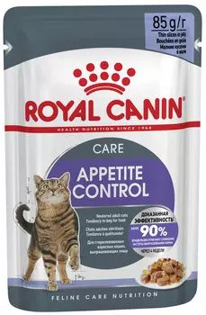 Royal Canin Appetite Control Care диетические для взрослых кошек контроль выпрашивания корма в желе (85 гр х 12 шт)