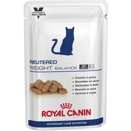 Royal Canin Neutered Weight Balance диетические для кастрированных и стерилизованных котов и кошек до 7 лет 100 гр (100 гр х 12 шт)