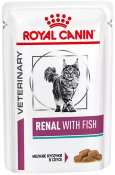 Royal Canin Renal для взрослых кошек при хронической почечной недостаточности с рыбой 85 гр (85 гр х 12 шт)