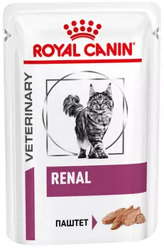 Royal Canin Renal Feline для взрослых кошек при хронической почечной недостаточности паштет 85 гр (85 гр)