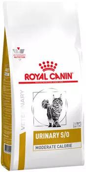 Royal Canin Urinary S/o Moderate Calorie для взрослых кошек при мочекаменной болезни с умеренным содержанием энергии (1,5 кг)