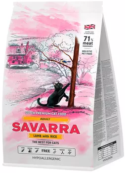 Savarra Adult Cat для взрослых кошек с ягненком и рисом (0,4 кг)