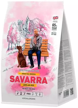 Savarra Adult Dog All Breeds для взрослых собак всех пород с ягненком и рисом (3 кг)