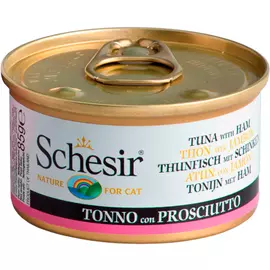 Schesir Cat Tuna &amp; Ham для взрослых кошек с тунцом и ветчиной (85 гр х 14 шт)