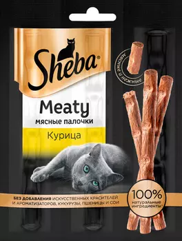 Sheba Meaty для кошек мясные палочки с курицей (12 гр)