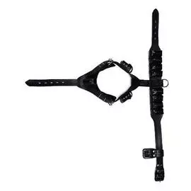 Шлейка с грузом утяжеленная № 4 кожаная черная 3,5 см х 85 см ZooMaster (1 шт)