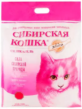 сибирская кошка элитный наполнитель силикагелевый для привередливых кошек (16 + 16 л)