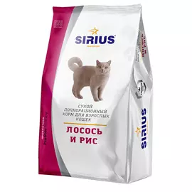 Sirius для взрослых кошек с лососем и рисом (0,4 кг)
