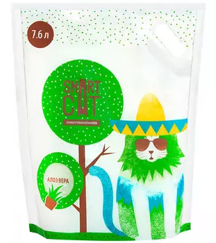 Smart Cat наполнитель силикагелевый для туалета кошек с ароматом алоэ (7,6 л)