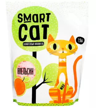 Smart Cat наполнитель силикагелевый для туалета кошек с ароматом апельсина (1,66 кг)
