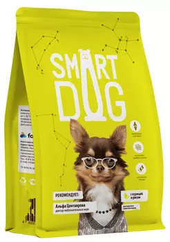 Smart Dog для взрослых собак всех пород с курицей и рисом (18 кг)
