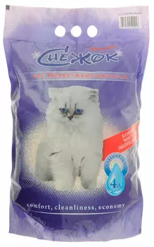 снежок цеолайт - наполнитель впитывающий для туалета кошек (4 л)