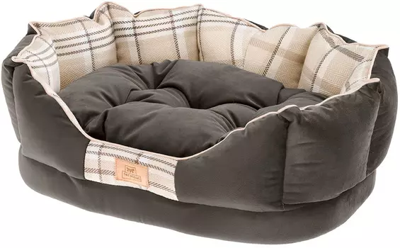 Софа для собак и кошек Ferplast Charles 70 с двусторонней подушкой коричневая 68 х 47 х 25 см (1 шт)