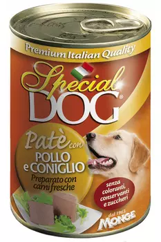 Special Dog для взрослых собак паштет с курицей и кроликом (400 гр)