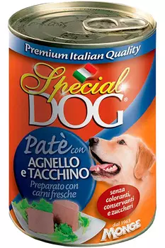 Special Dog для взрослых собак паштет с ягненком и индейкой (400 гр х 24 шт)