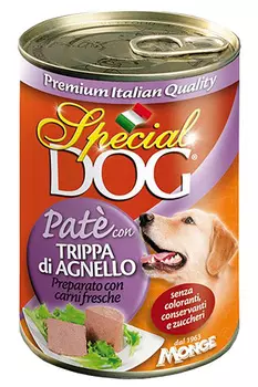 Special Dog для взрослых собак паштет с рубцом ягненка (400 гр)