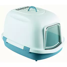 Stefanplast Super Queen туалет для больших кошек закрытый с угольным фильтром синий 71 х 55 х 46,5 см (1 шт)