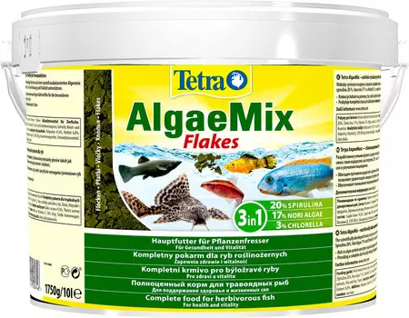 Tetra Algae Mix Flakes корм хлопья для травоядных рыб (10 л)