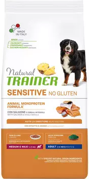 Trainer Natural Sensitive No Gluten Medium &amp; Maxi Adult Salmon безглютеновый для взрослых собак средних и крупных пород с лососем (3 кг )